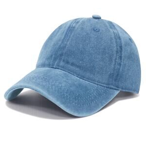 NWT NPQQUAN Classic Low Profile Adjustable Baseball Cap – Sky Blue Washed
